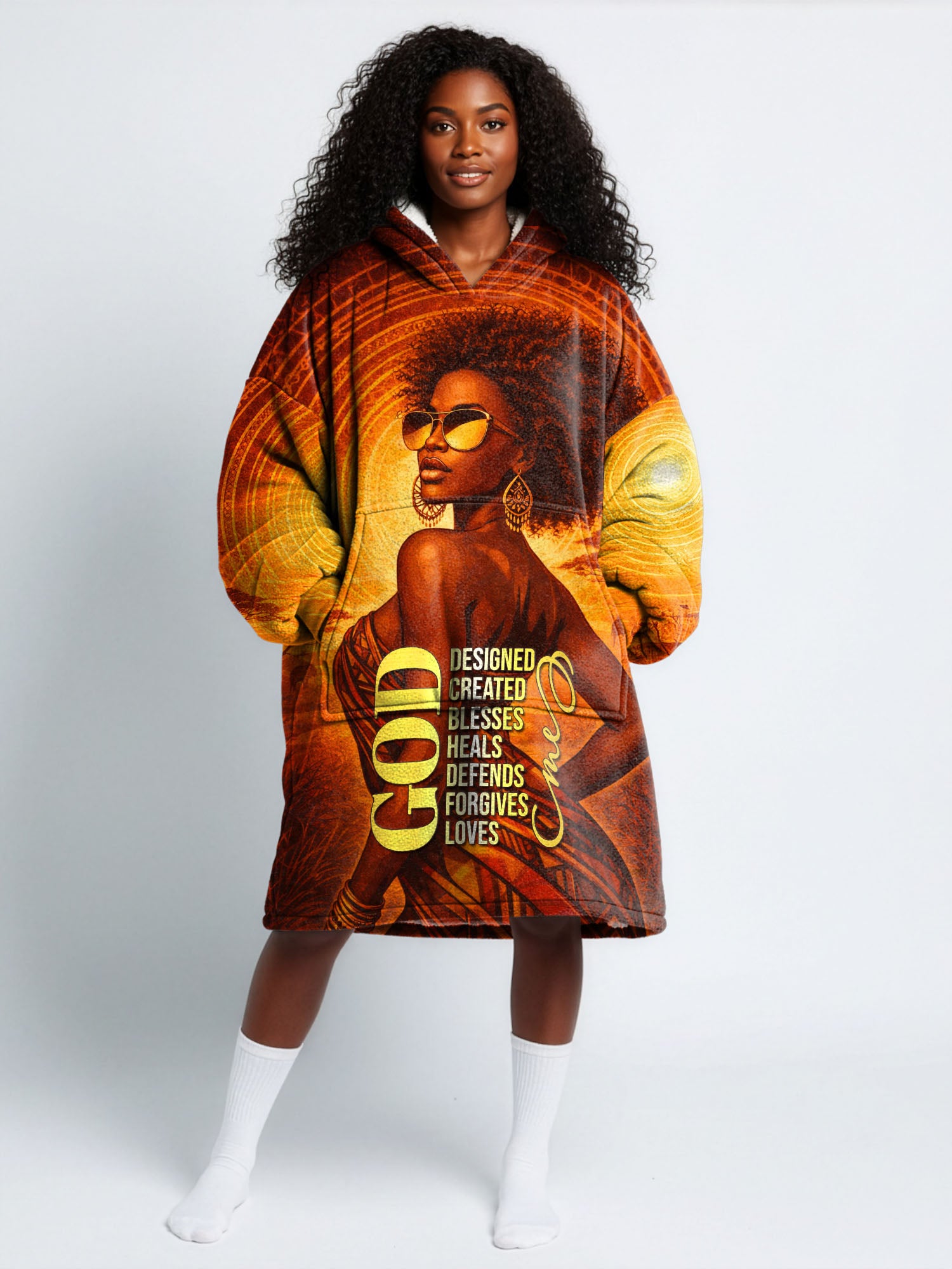 Designed Blanket Hoodie