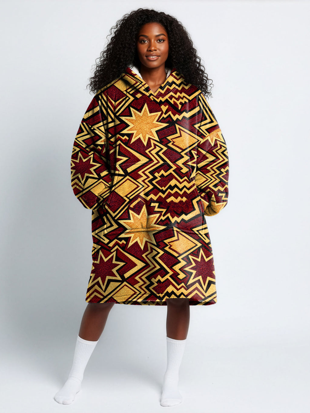 Burgundy Sheba Blanket Hoodie