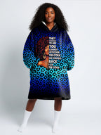 "Unstoppable" Sapphire Leopard Blanket Hoodie