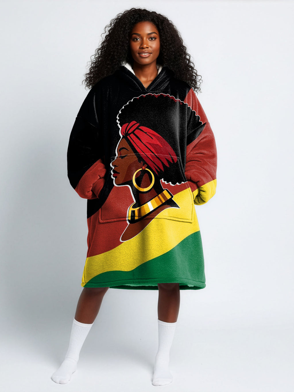Black History Blanket Hoodie