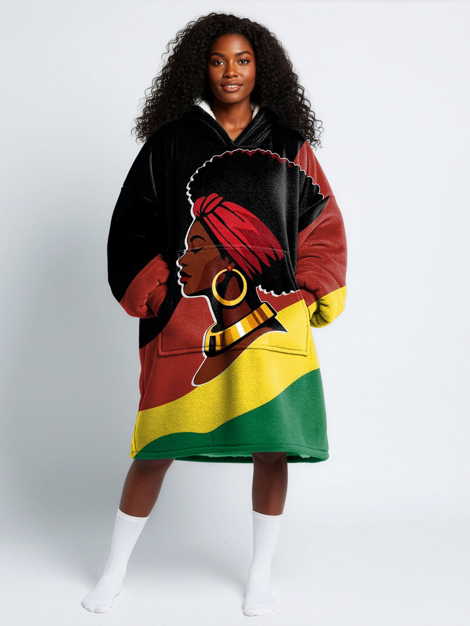 Black History Blanket Hoodie