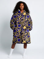 Royal Blue Sheba Blanket Hoodie