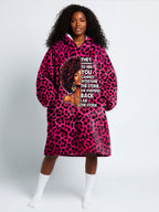 "Unstoppable" Pink Leopard Blanket Hoodie