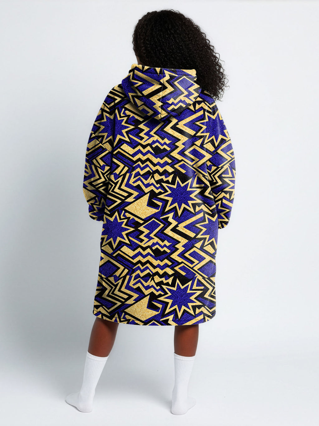 Royal Blue Sheba Blanket Hoodie