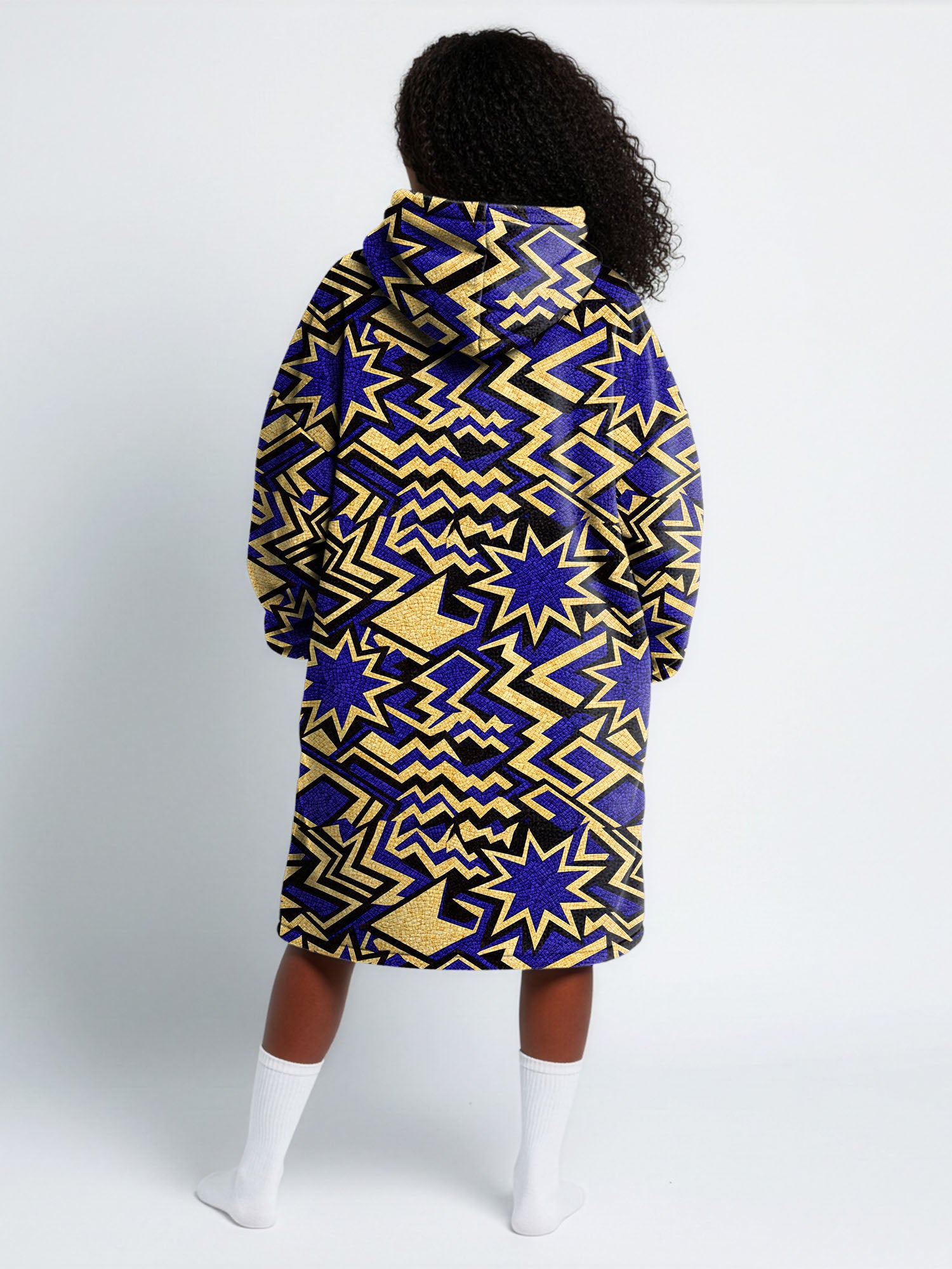 Royal Blue Sheba Blanket Hoodie