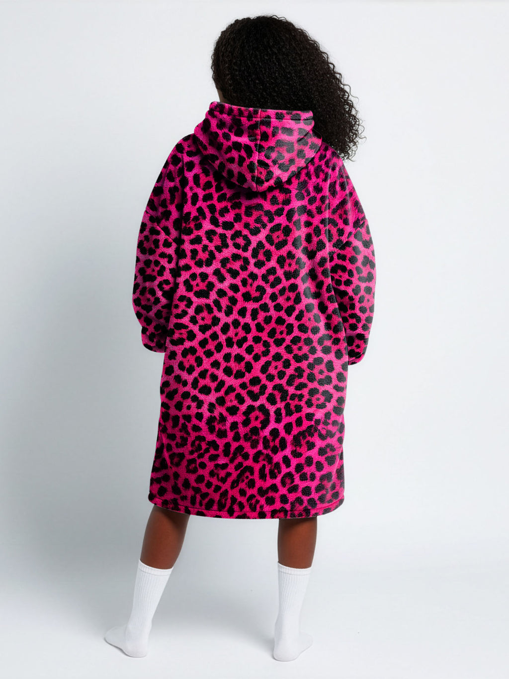 "Unstoppable" Pink Leopard Blanket Hoodie
