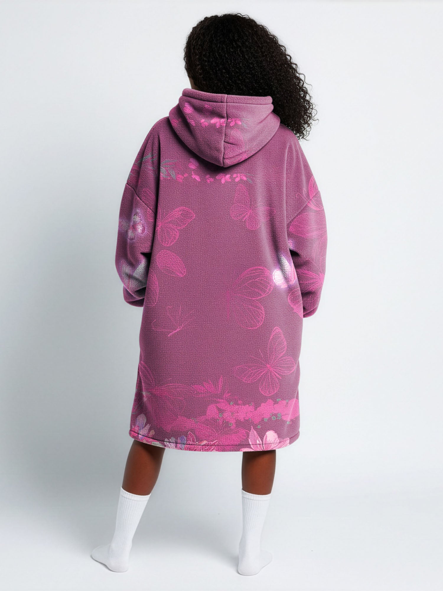 "Imani" Wild Rose Blanket Hoodie