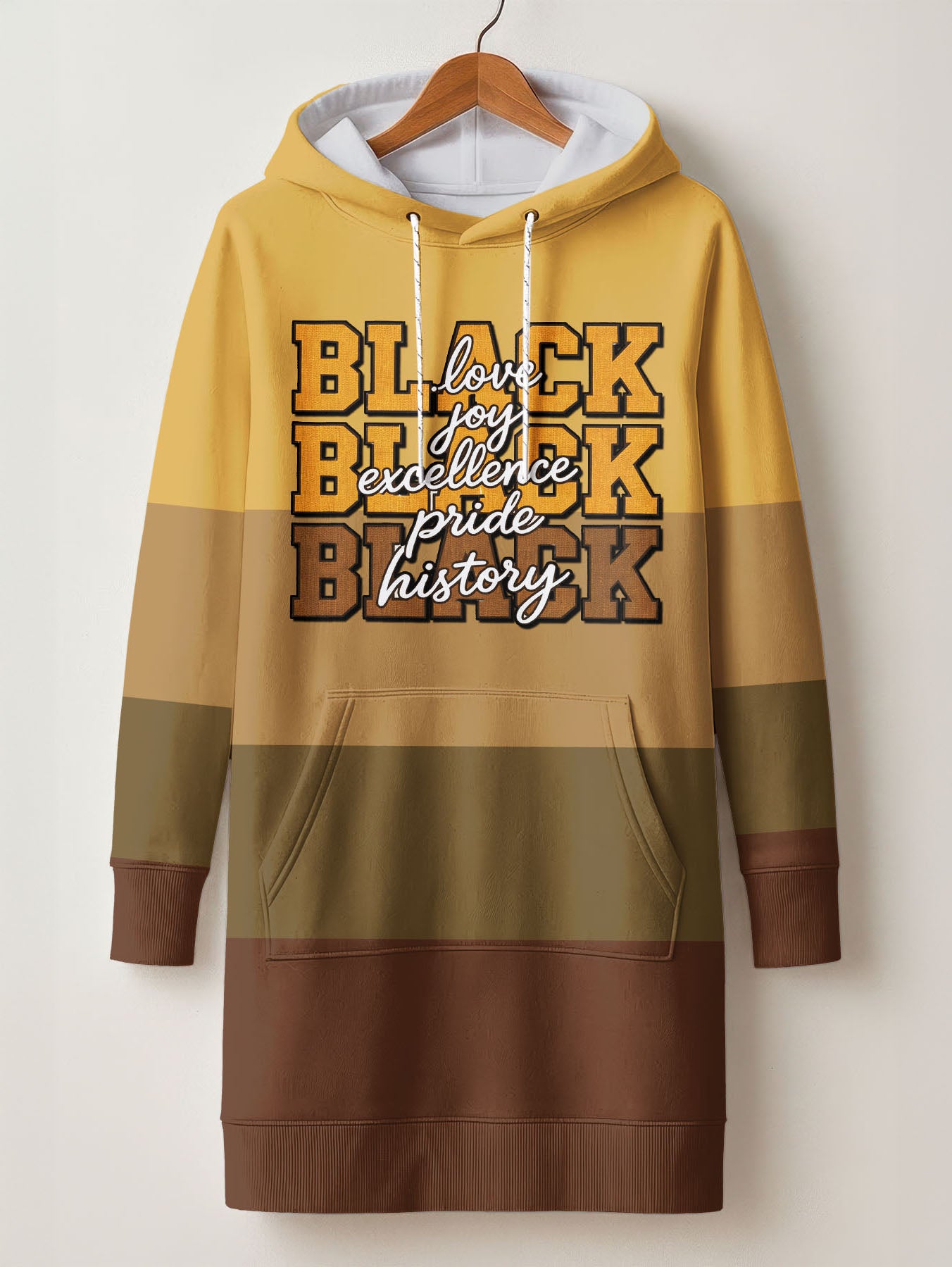 Black Excellence Hoodie Dress