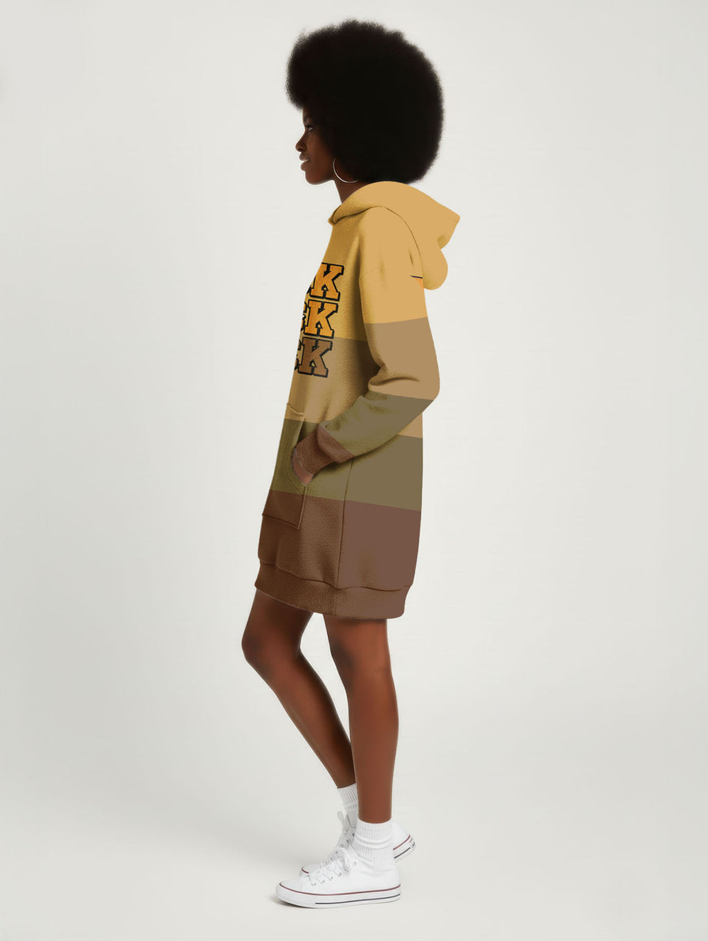 Black Excellence Hoodie Dress