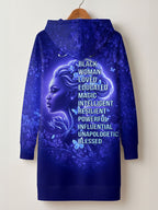 Black Woman Loved Hoodie Dress