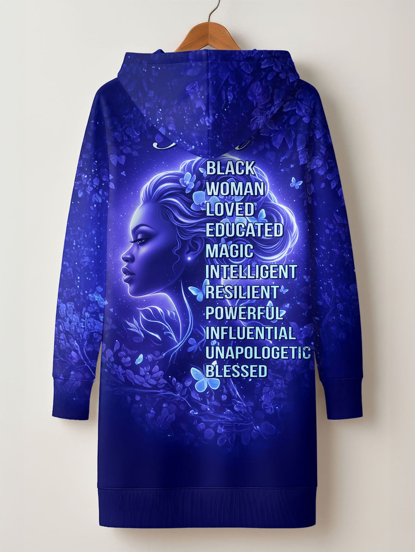Black Woman Loved Hoodie Dress