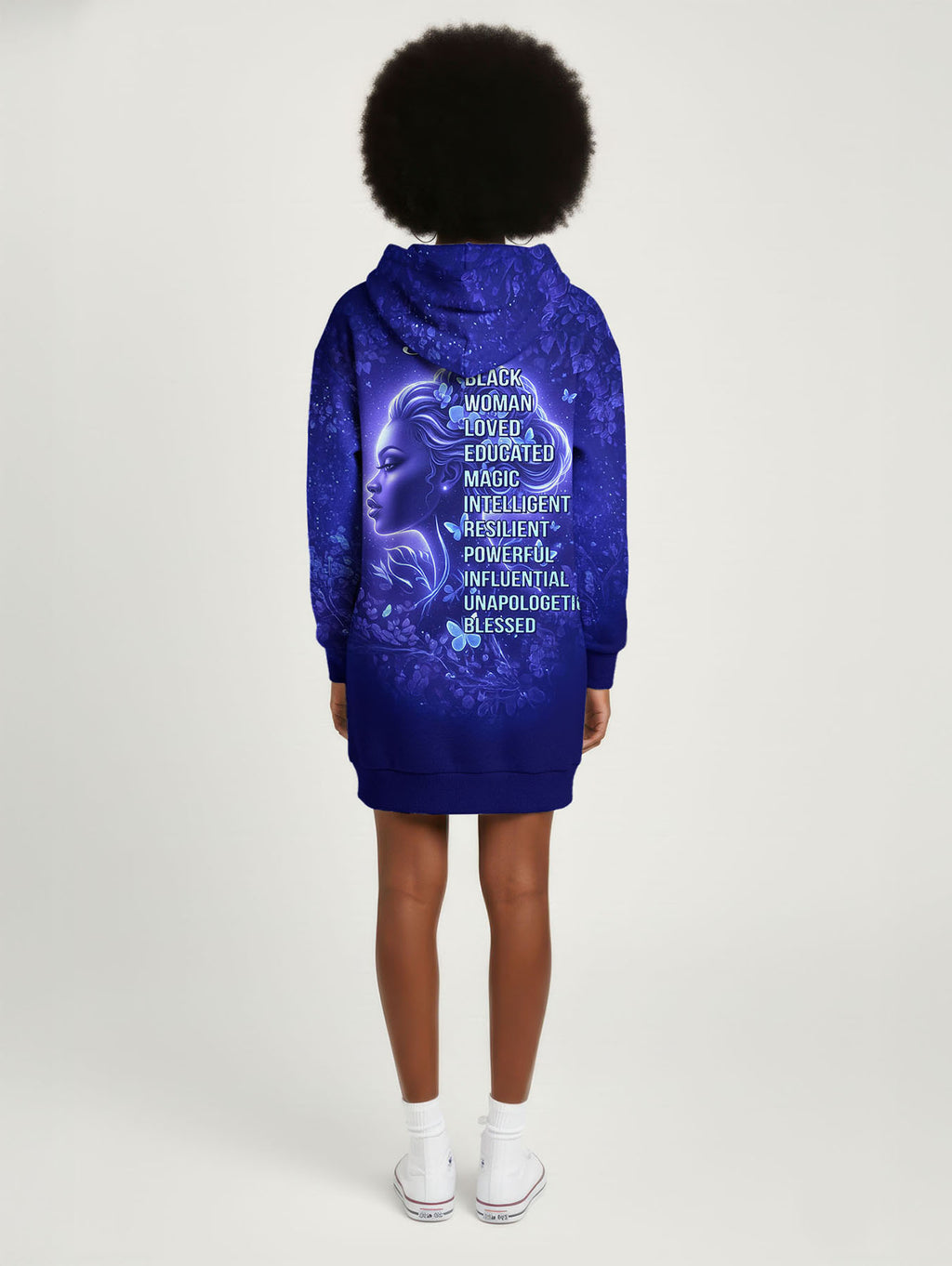 Black Woman Loved Hoodie Dress