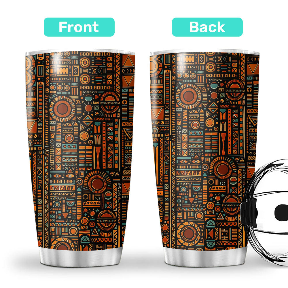 Afrocentric Pattern Tumbler - 20oz