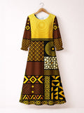 "Manjano" Long Sleeve Maxi Dress