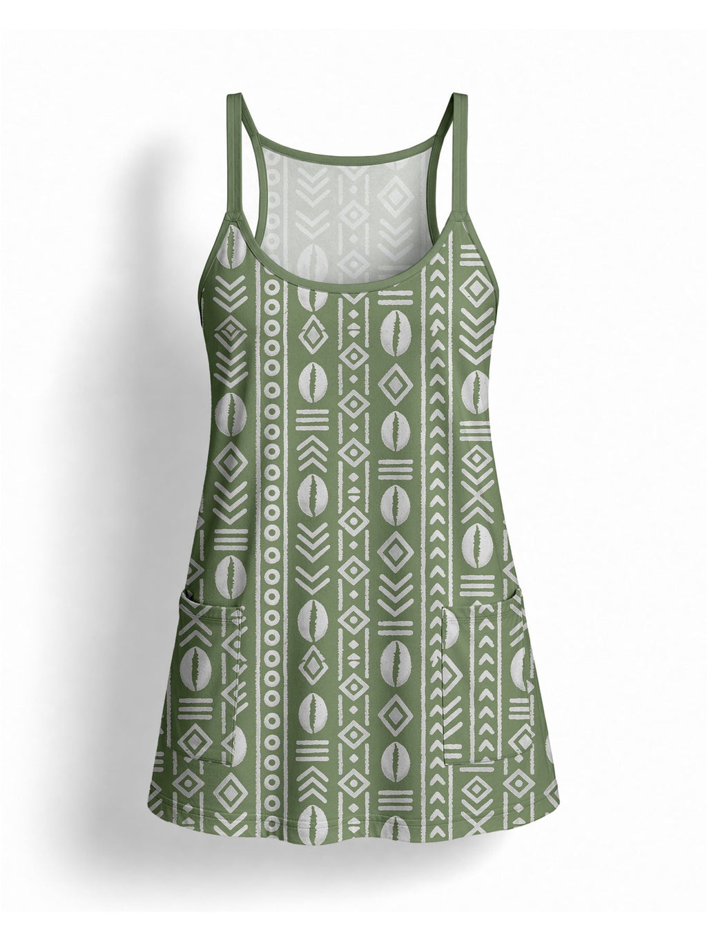 Oshun Verde Built-in Bra Mini Dress