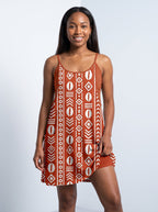 "Oshun Kijani" Built-in Bra Mini Dress