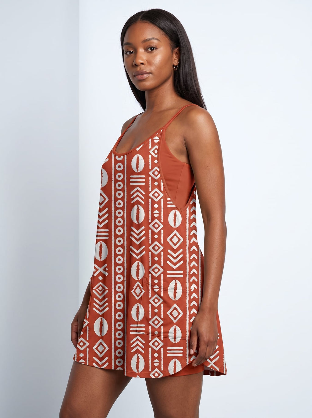 "Oshun Kijani" Built-in Bra Mini Dress
