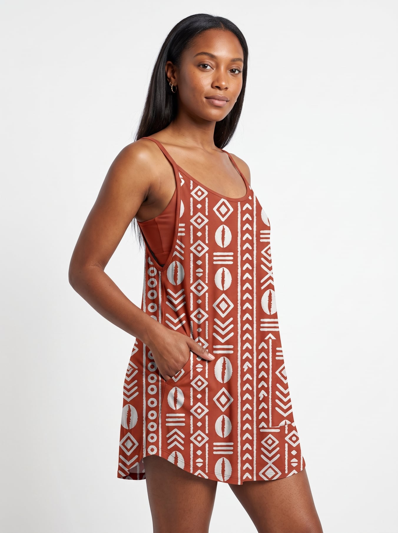 "Oshun Kijani" Built-in Mini Dress