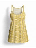 "Oshun Dhahabu" Built-in Bra Mini Dress