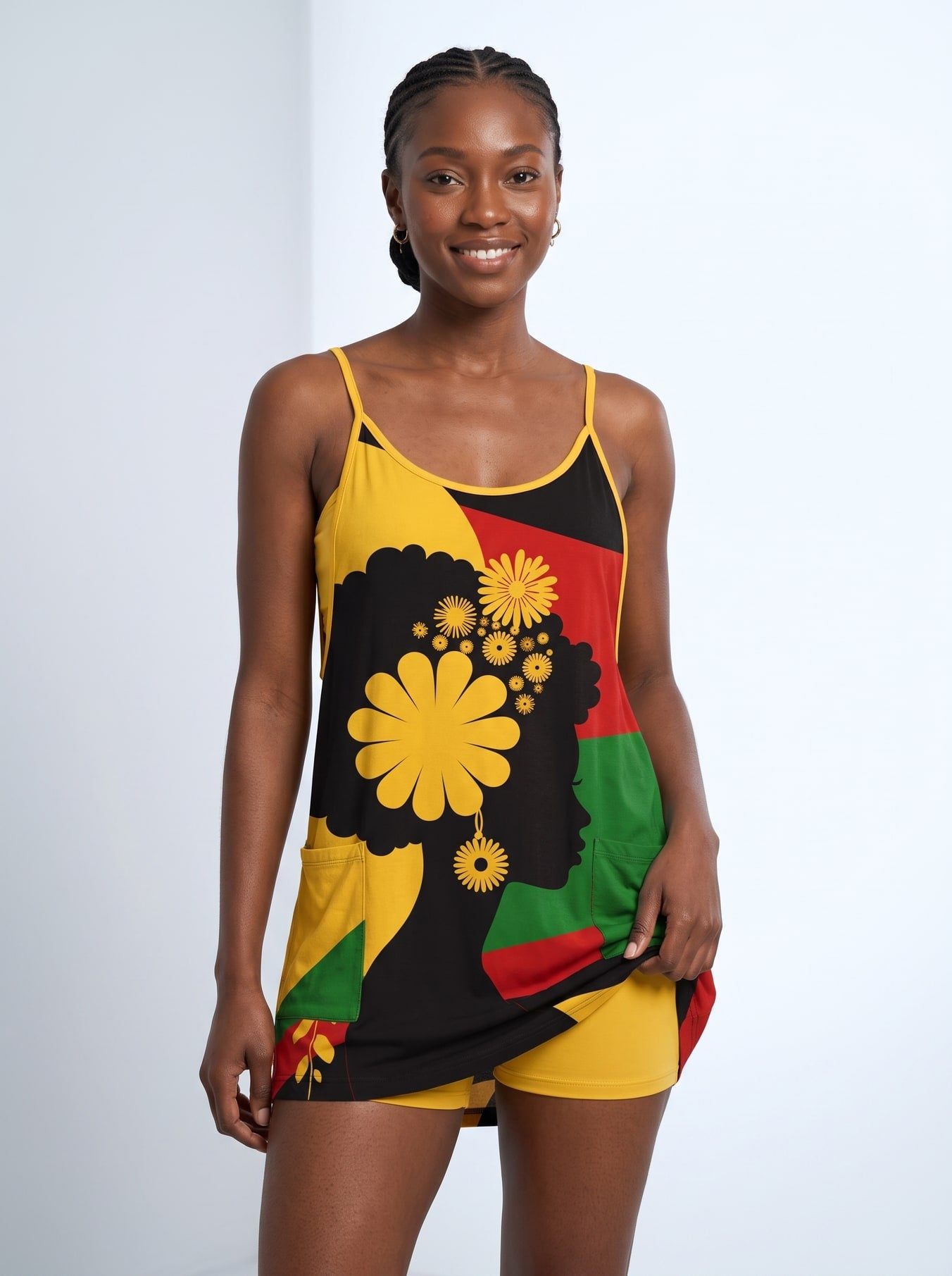"Furaha" Built-in Mini Dress