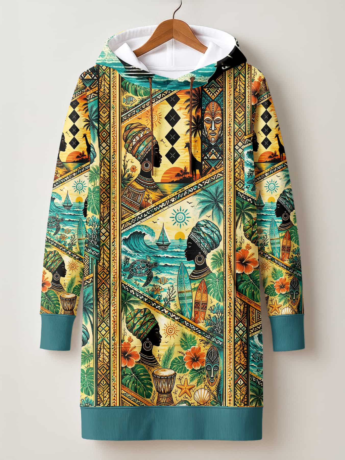"Safari" Hoodie Dress