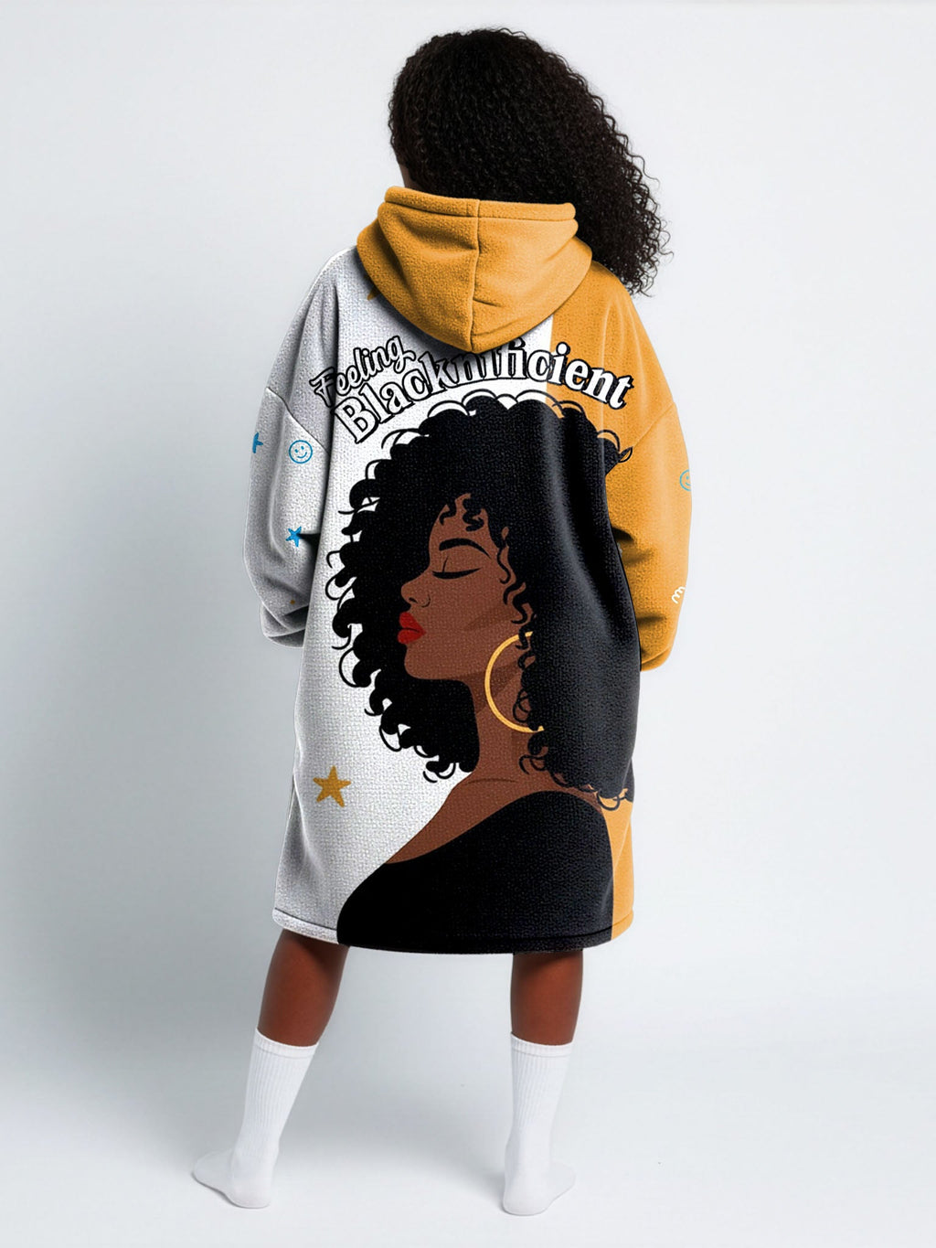 Feeling Blacknificient  Blanket Hoodie