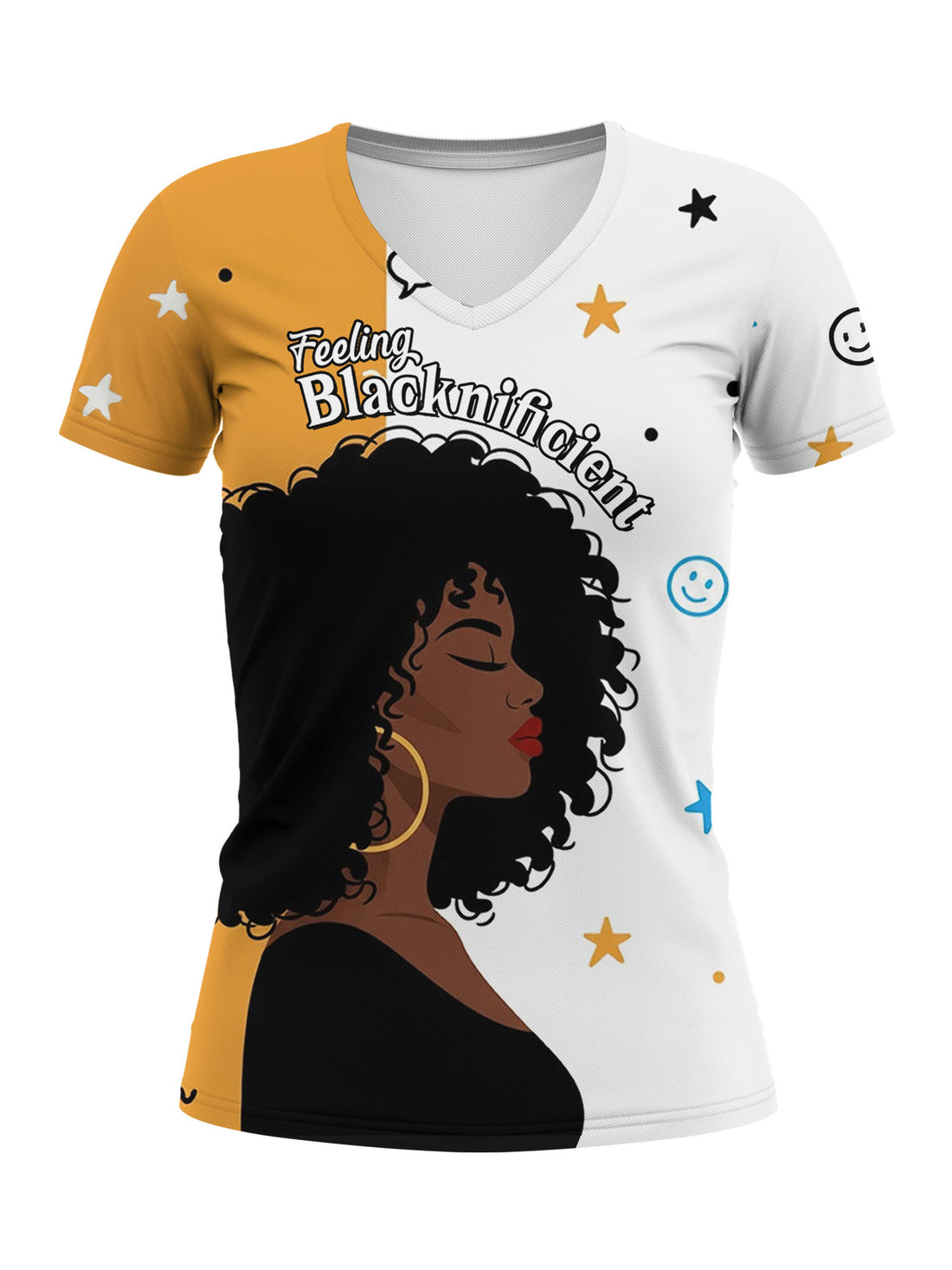 Feeling Blacknificient V-neck T-shirt
