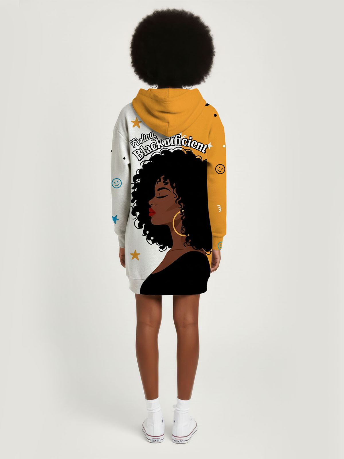 Feeling Blacknificient Hoodie Dress