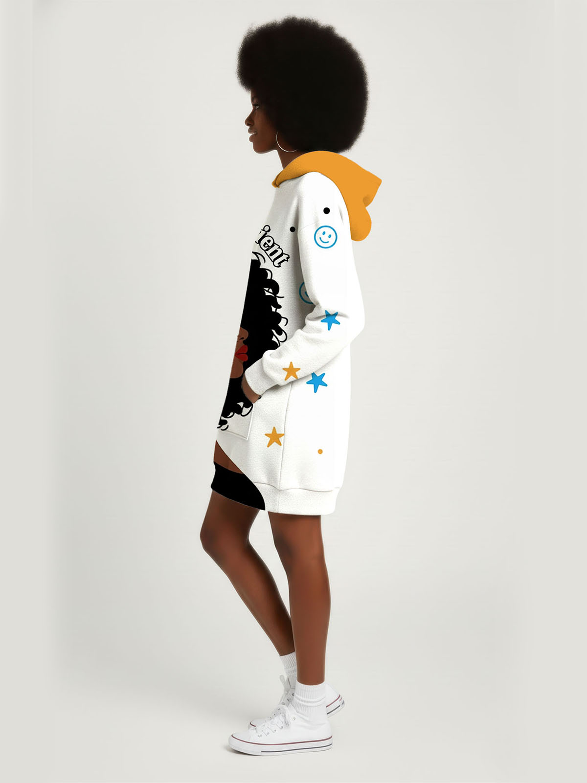 Feeling Blacknificient Hoodie Dress