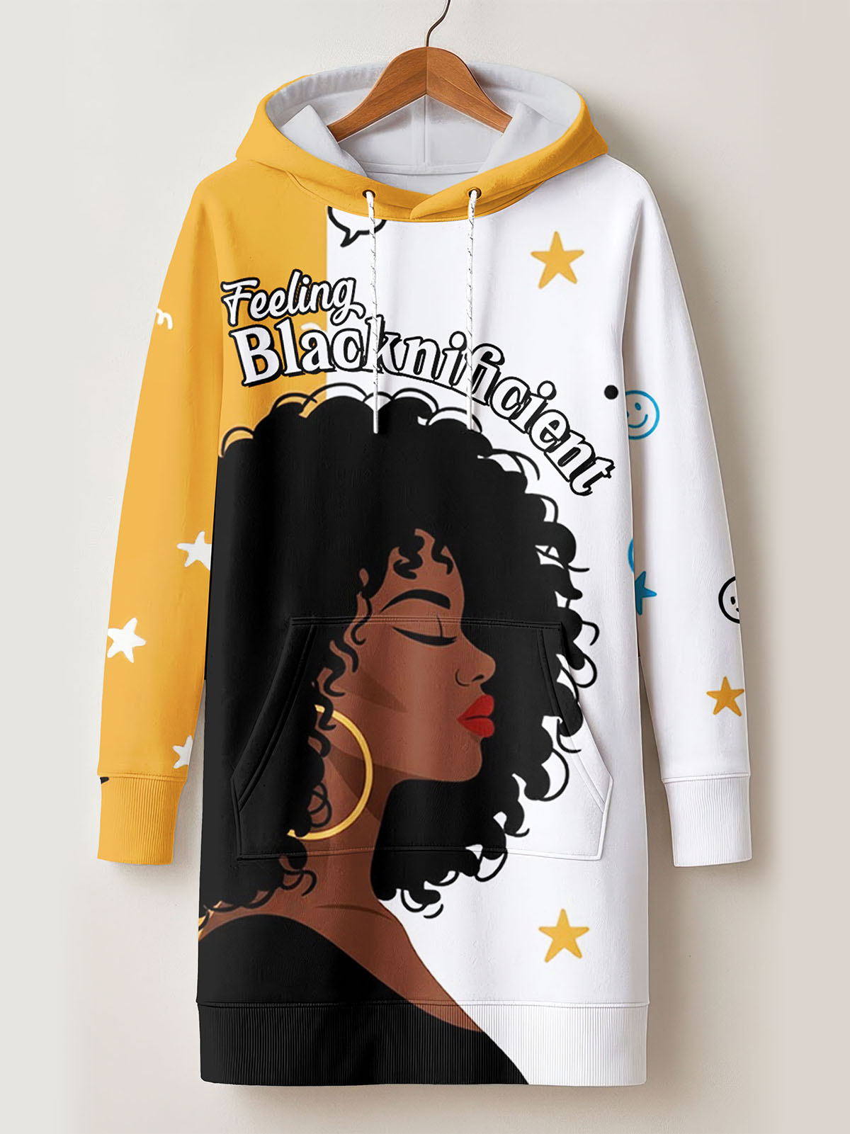 Feeling Blacknificient Hoodie Dress