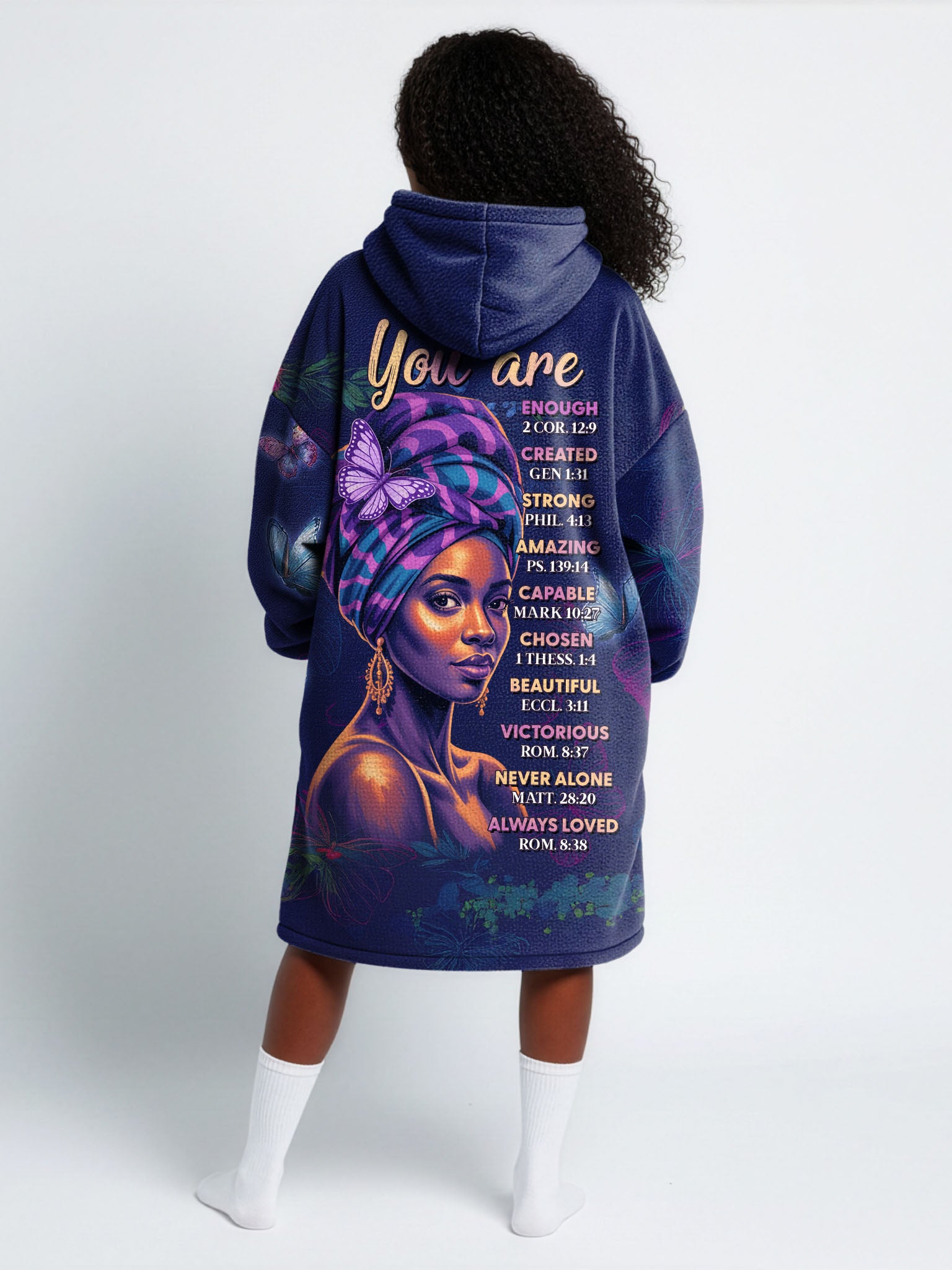 Blue Orchid Blanket Hoodie