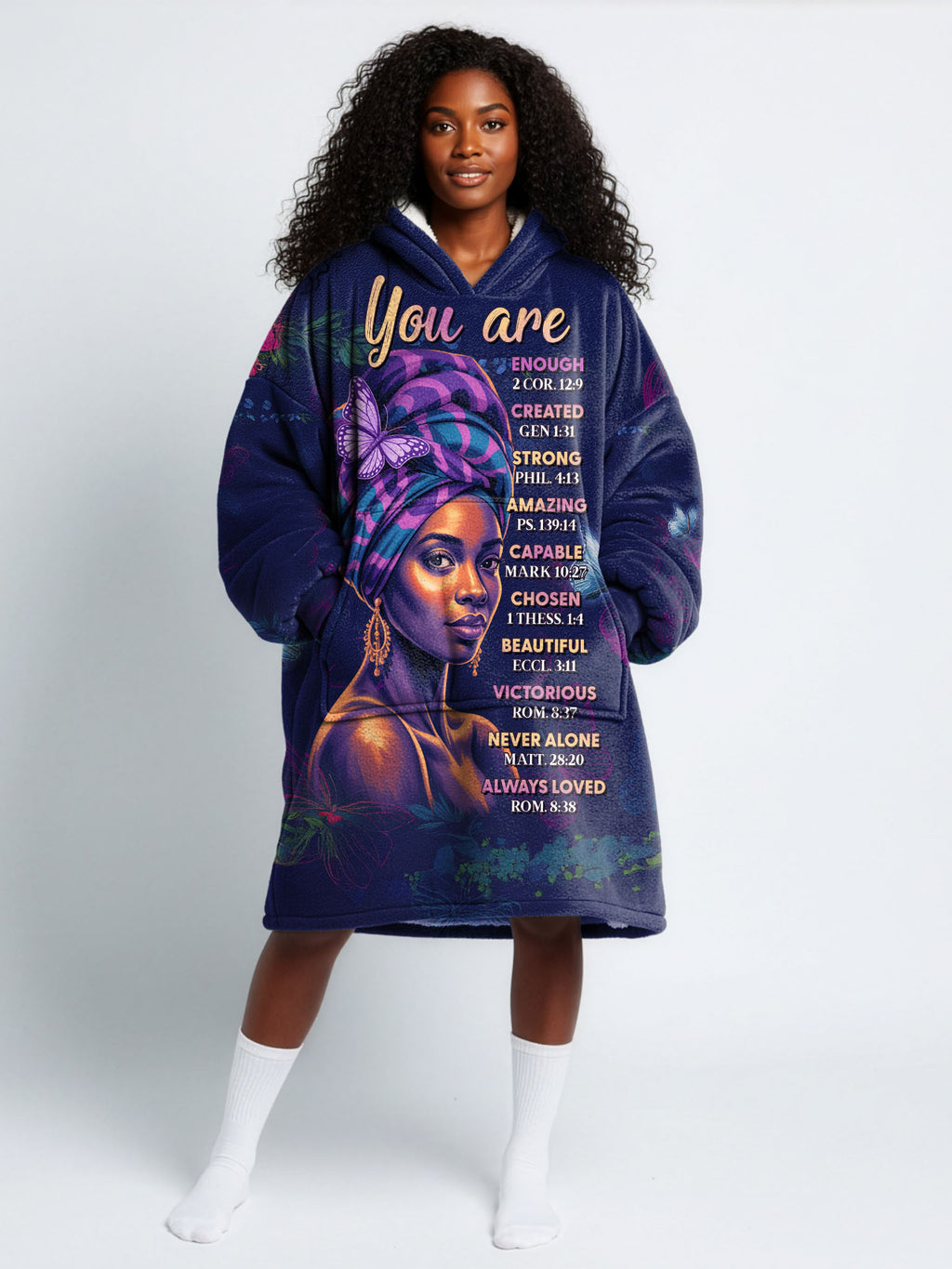 Blue Orchid Blanket Hoodie