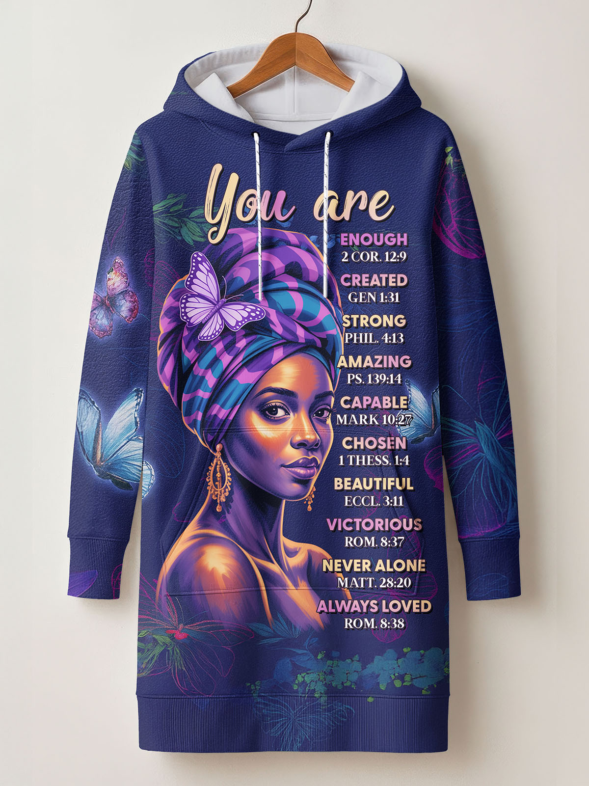 Blue Orchid Hoodie Dress