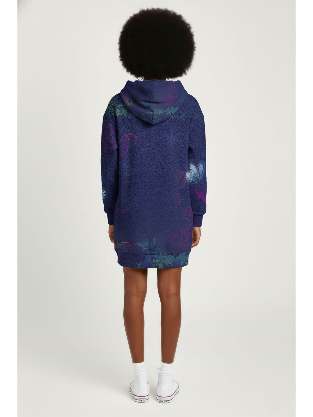 Blue Orchid Hoodie Dress
