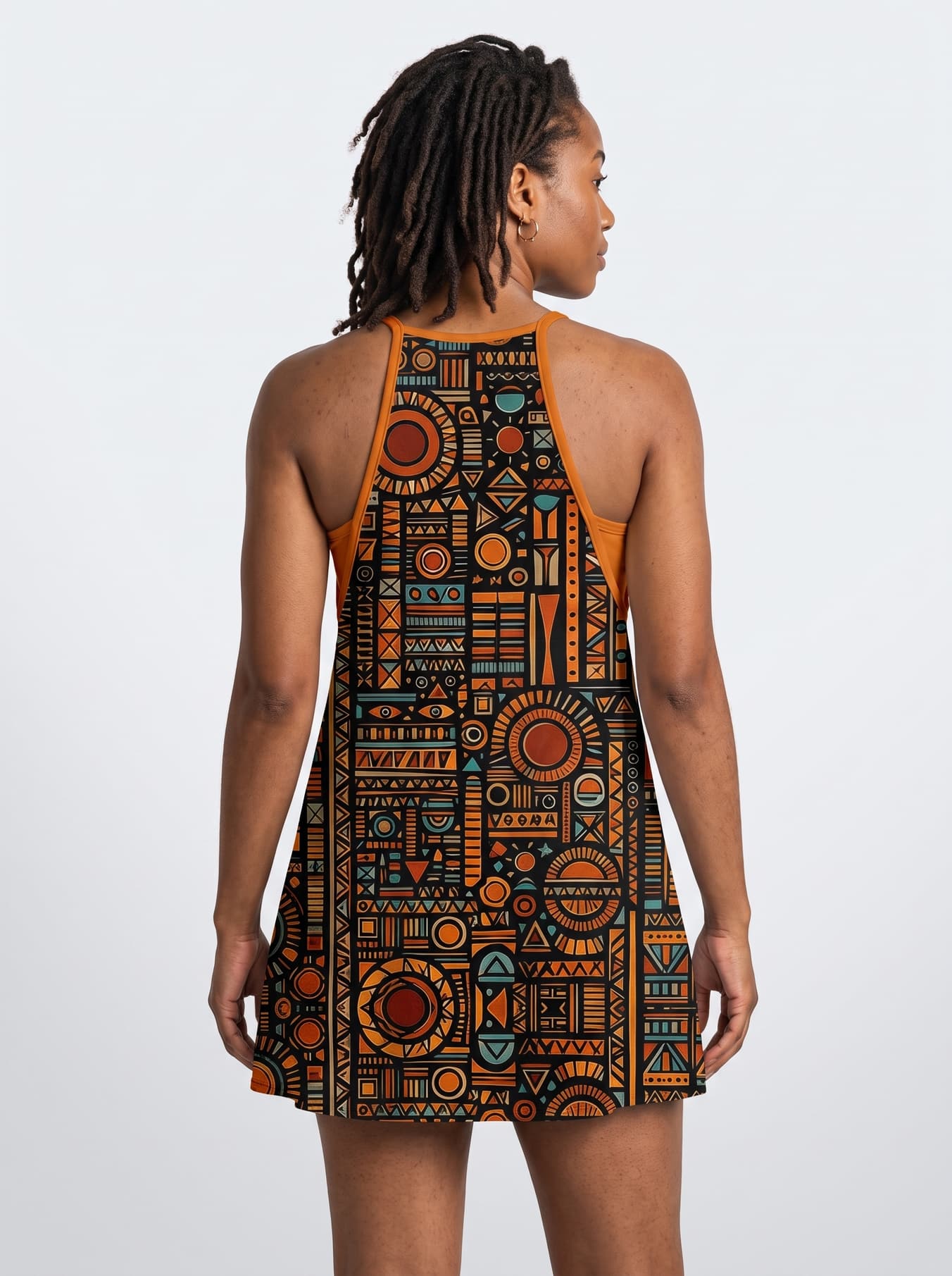 Afrocentric Pattern Built-in Mini Dress