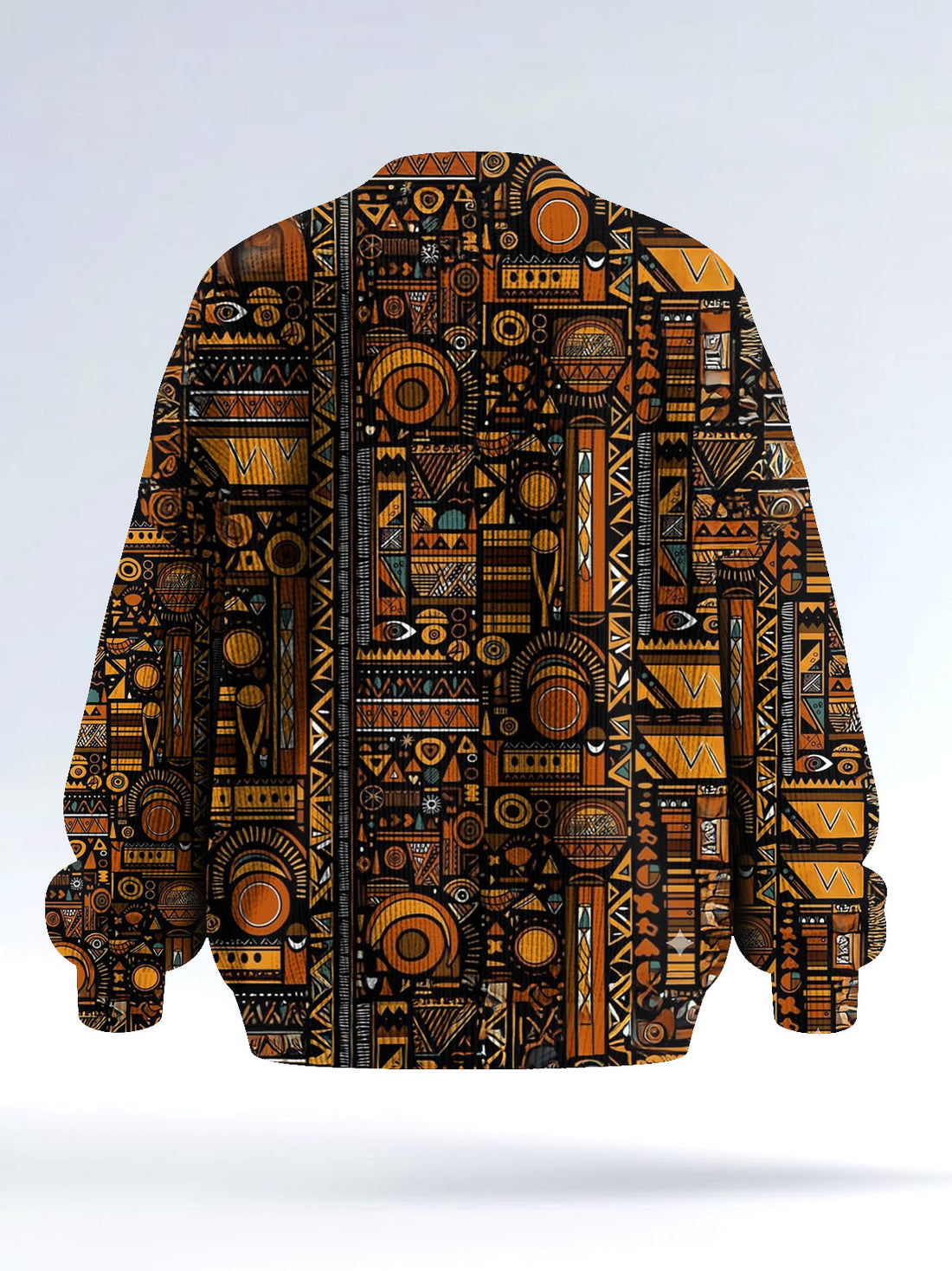 Afrocentric Pattern Knitted Cardigan