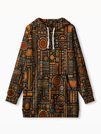 Afrocentric Pattern Blanket Hoodie