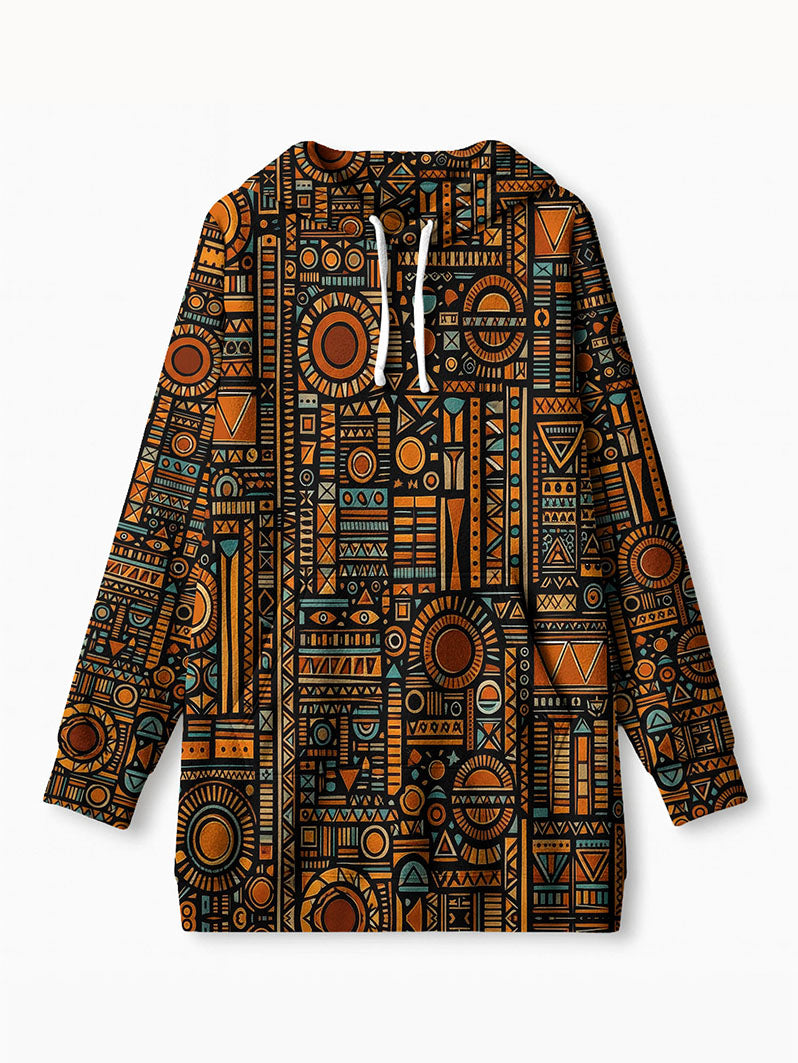 Afrocentric Pattern Blanket Hoodie