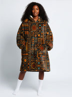 Afrocentric Pattern Blanket Hoodie