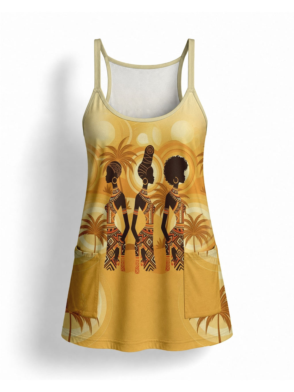 Ancestral Flame Built-in Bra Mini Dress