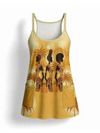 Ancestral Flame Built-in Bra Mini Dress