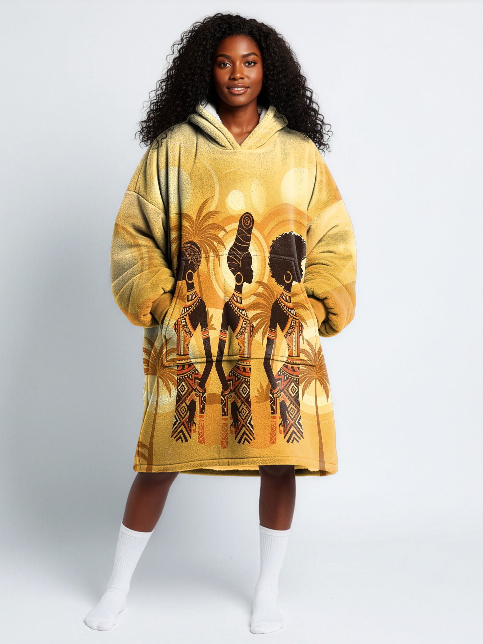 Ancestral Flame Blanket Hoodie