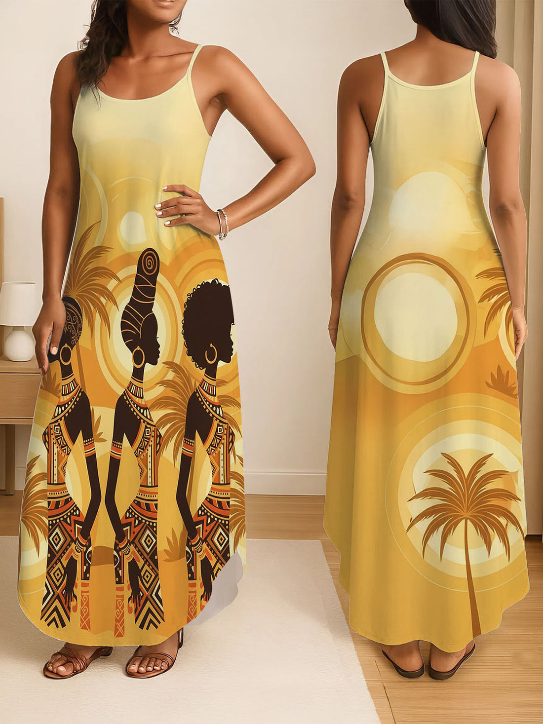Ancestral Flame Maxi Dress