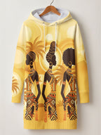 Ancestral Flame Hoodie Dress