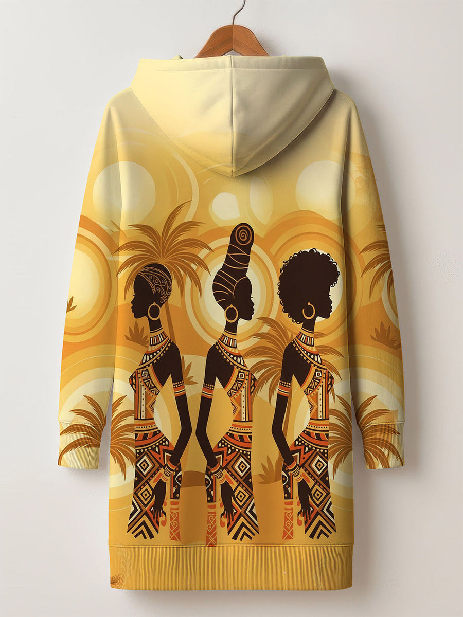 Ancestral Flame hoodie dress and leggings, photo 3