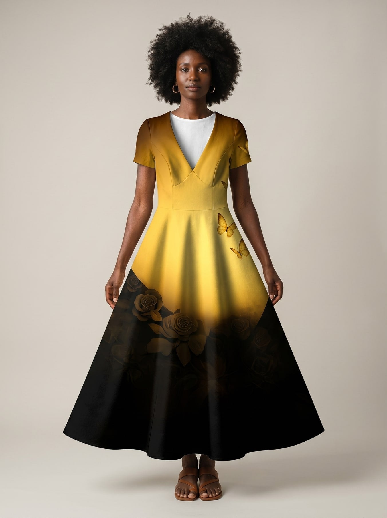 "Selah" Short Sleeve Maxi Dress