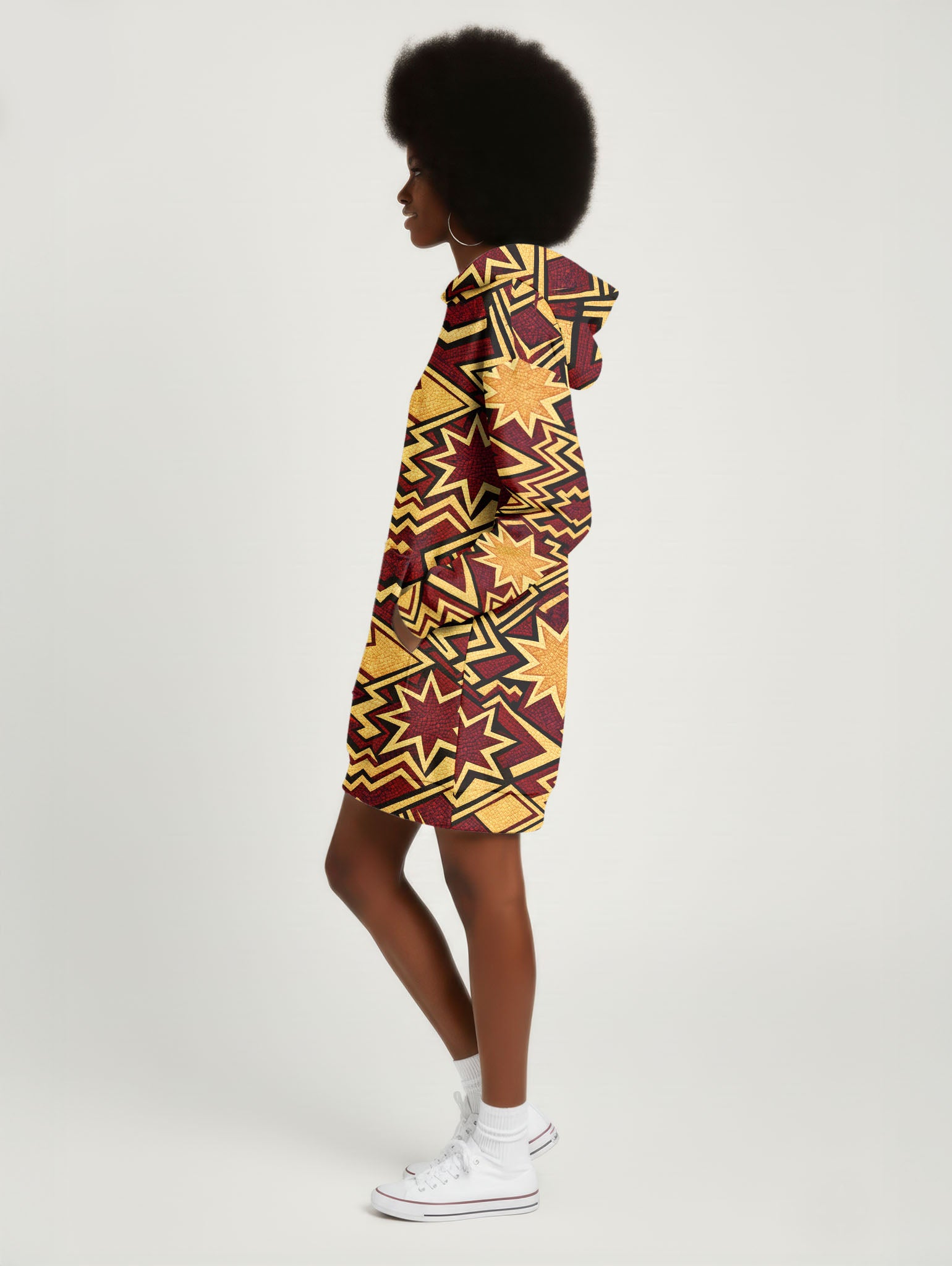 Burgundy Sheba Hoodie Dress