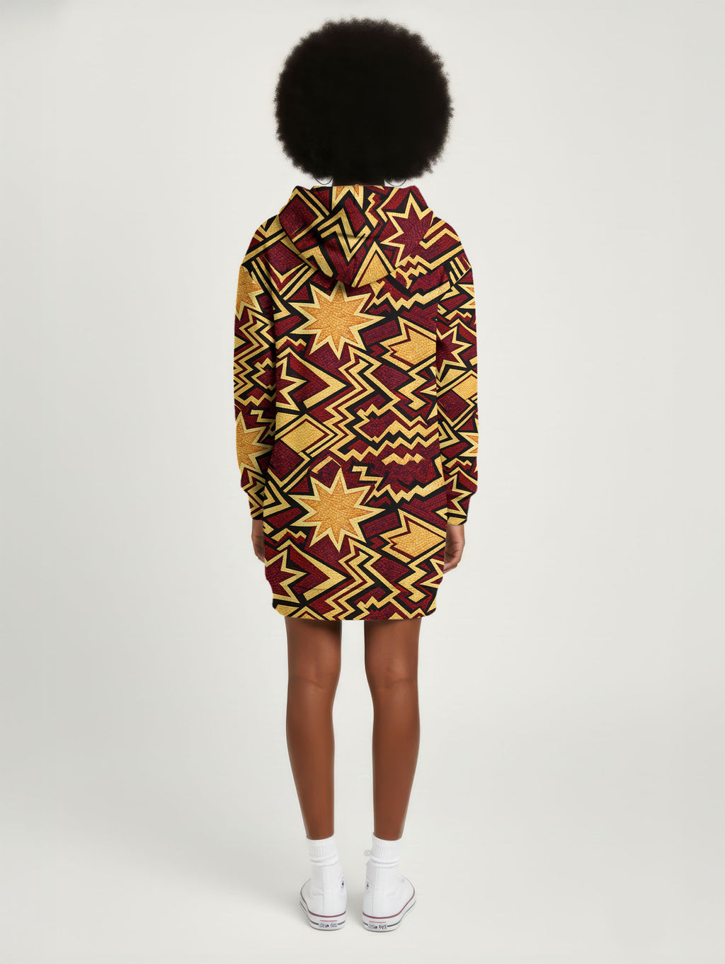 Burgundy Sheba Hoodie Dress