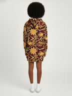Burgundy Sheba Hoodie Dress