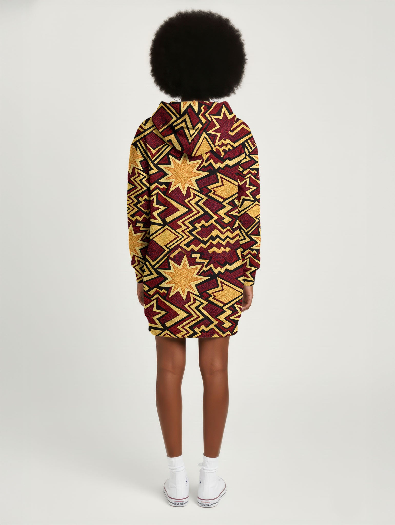 Burgundy Sheba Hoodie Dress